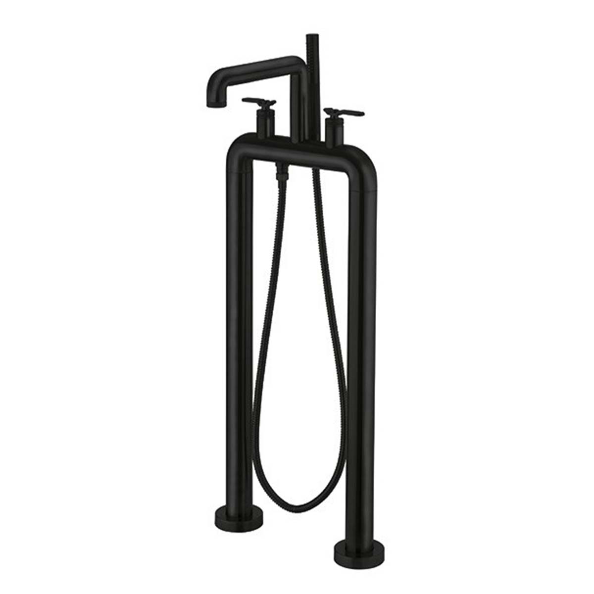 Crosswater Union Bath Shower Mixer With Lever Handles Matt Black