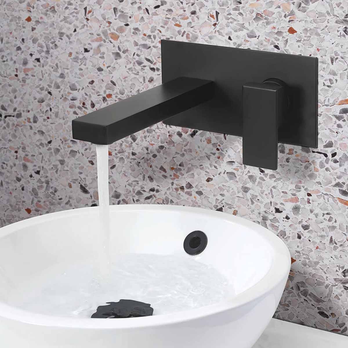 Crosswater Verge Basin 2 Hole Set Tap Matt Black Lifestyle