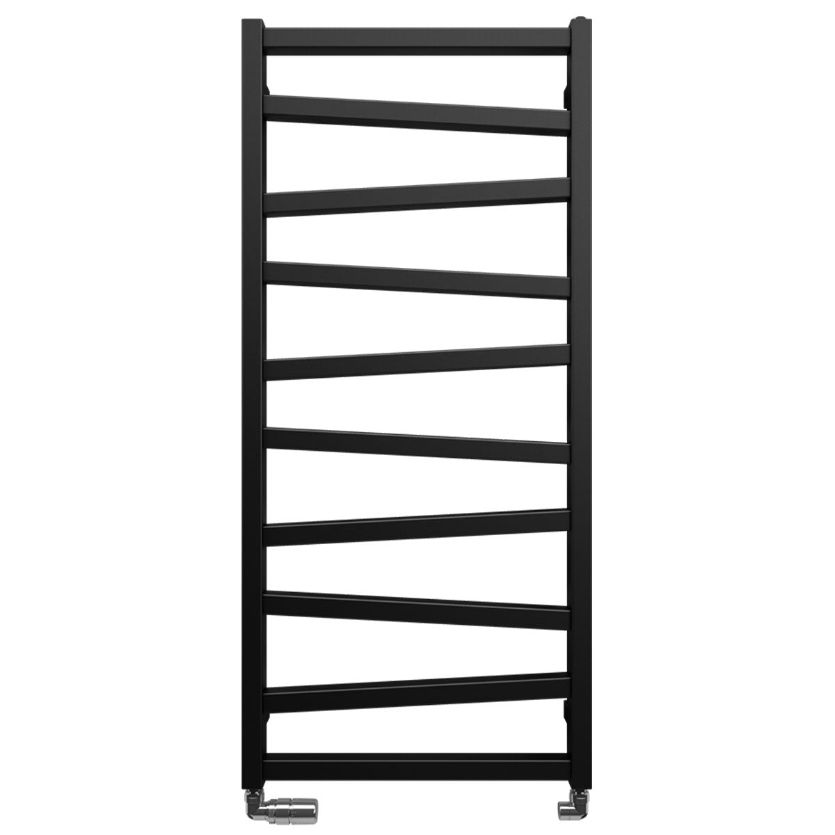 Crosswater Wedge Square Bar Heated Towel Heated Towel Rail Metallic Black