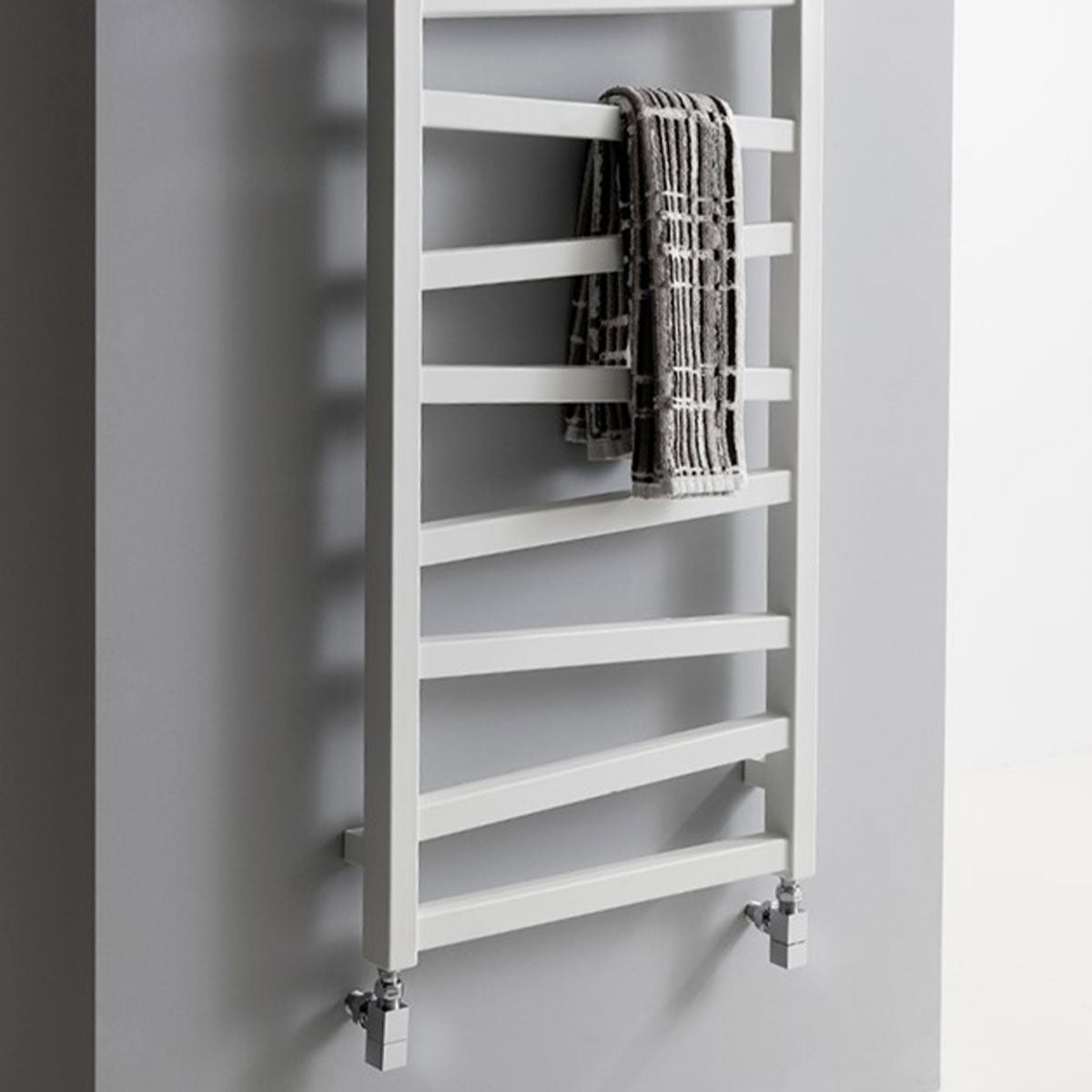 Crosswater Wedge Square Bar Heated Towel Heated Towel Rail Valve