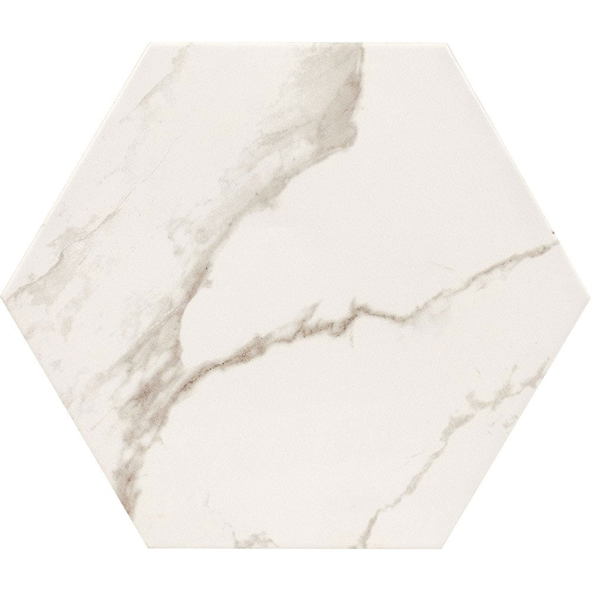 Deluxe Hex Blanc Hexagonal Porcelain Tile Matt