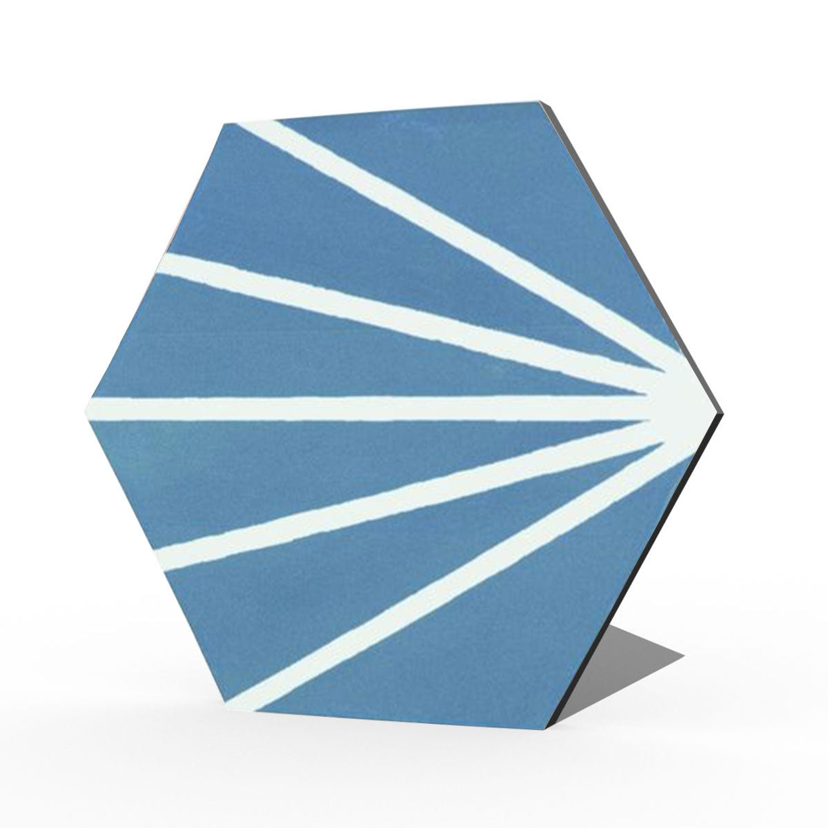 Deluxe Lilypad Azul Hexagon Matt Porcelain Tile 23x20cm