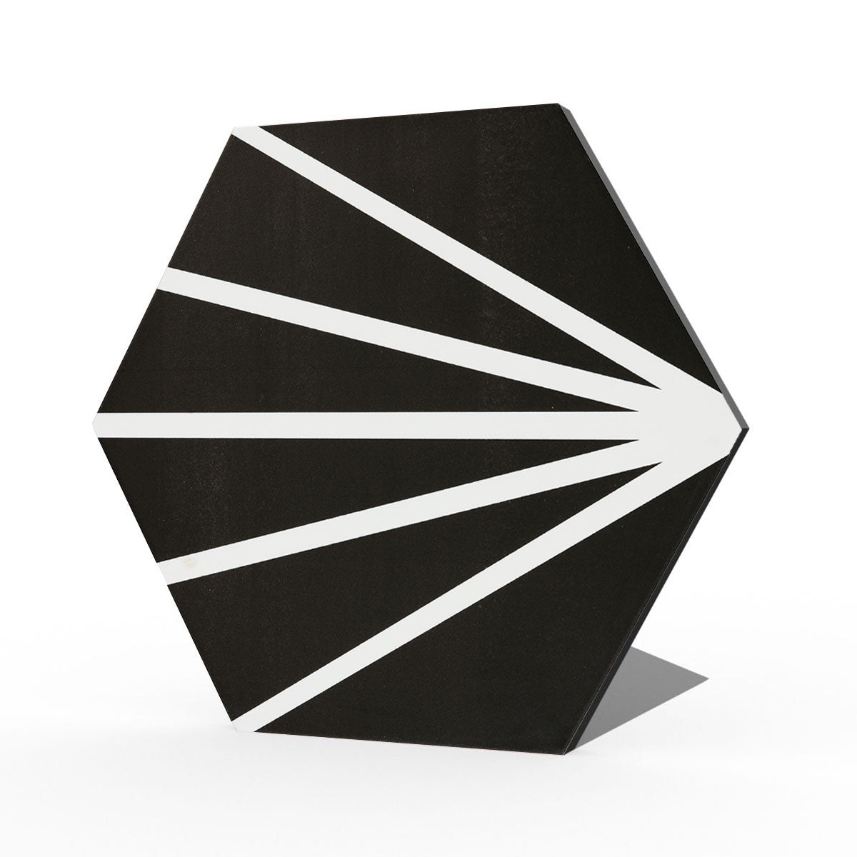 Deluxe Lilypad Negro Porcelain Tile Matt 23 x 20cm