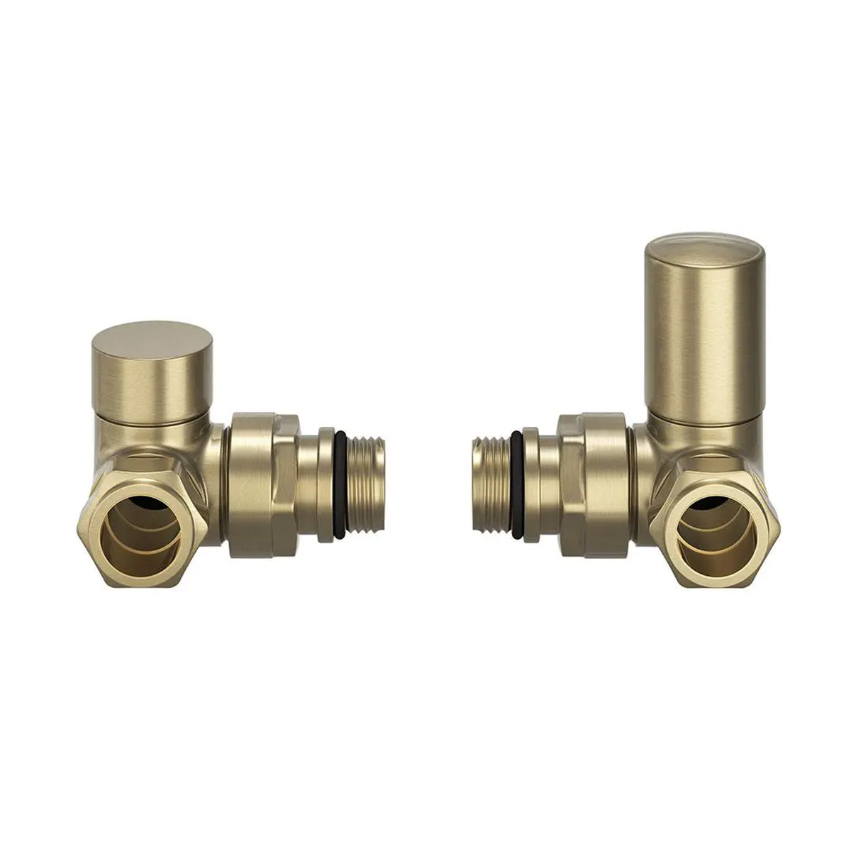 Deluxe Madrid Corner Rad Valves Brushed Brass