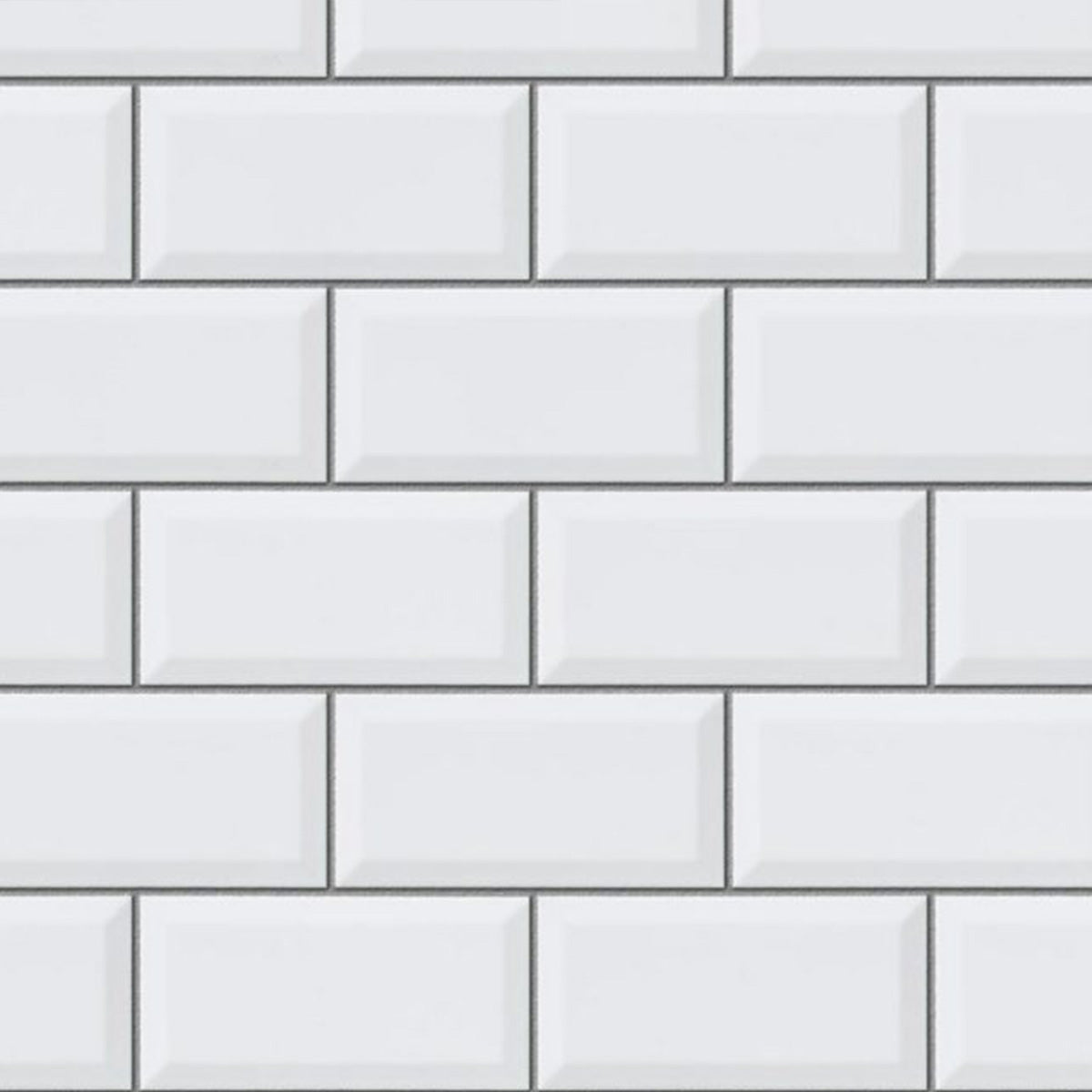 Deluxe Metro White Bevelled Ceramic 15x7.5cm matt