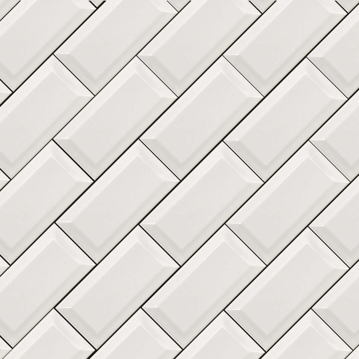 Deluxe Mini Metro Bevel Edge Gloss Tile 7.5x15cm