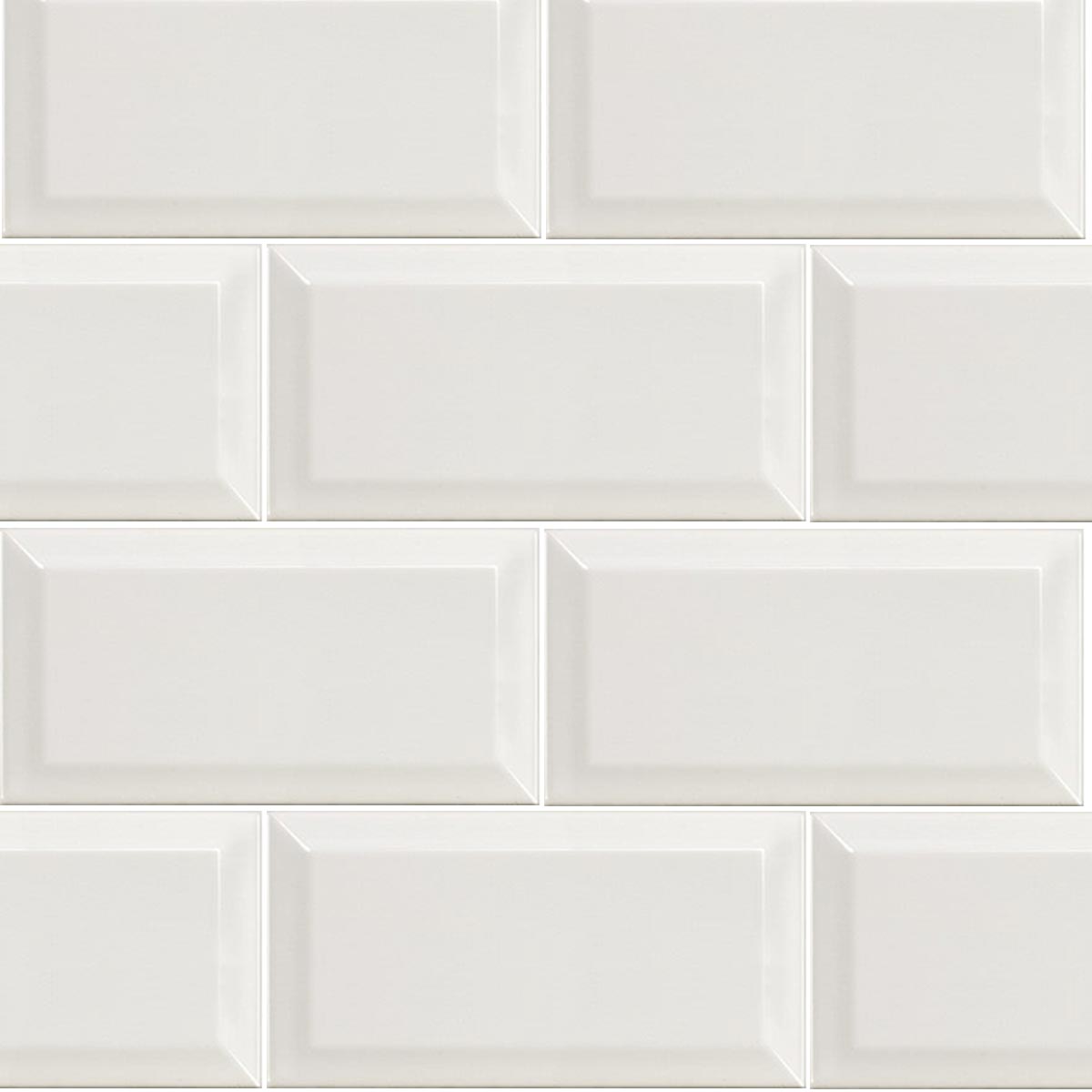 Deluxe Metro Bevel Edge Gloss Tile 10x20cm