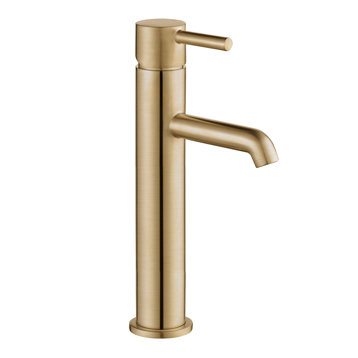 Deluxe Pembroke tall basin mixer tap monobloc brushed brass