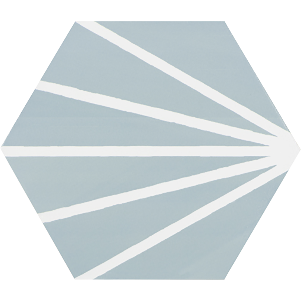 Deluxe Lilypad Aquamarina Porcelain Matt Tile 23x20cm