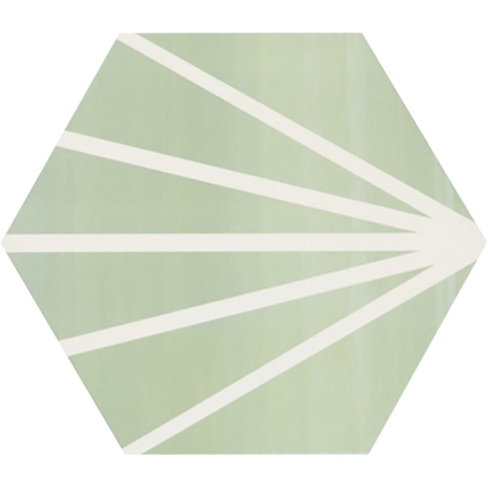 Deluxe Lilypad Verde Porcelain Matt Tile 23x20cm