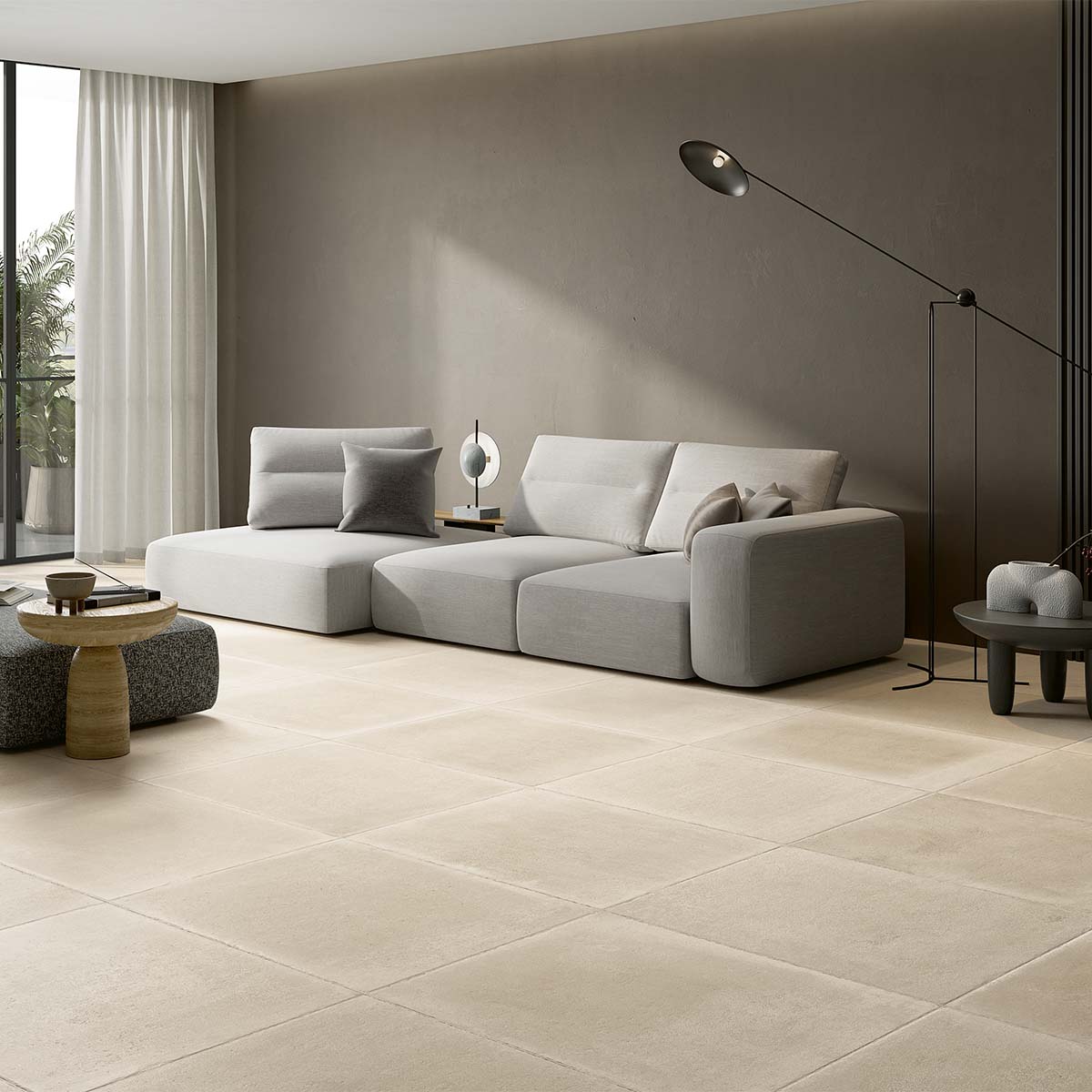 Devon Stone Ivory 60.4x90.6cm Stone Effect Porcelain Tile Matt Lifestyle