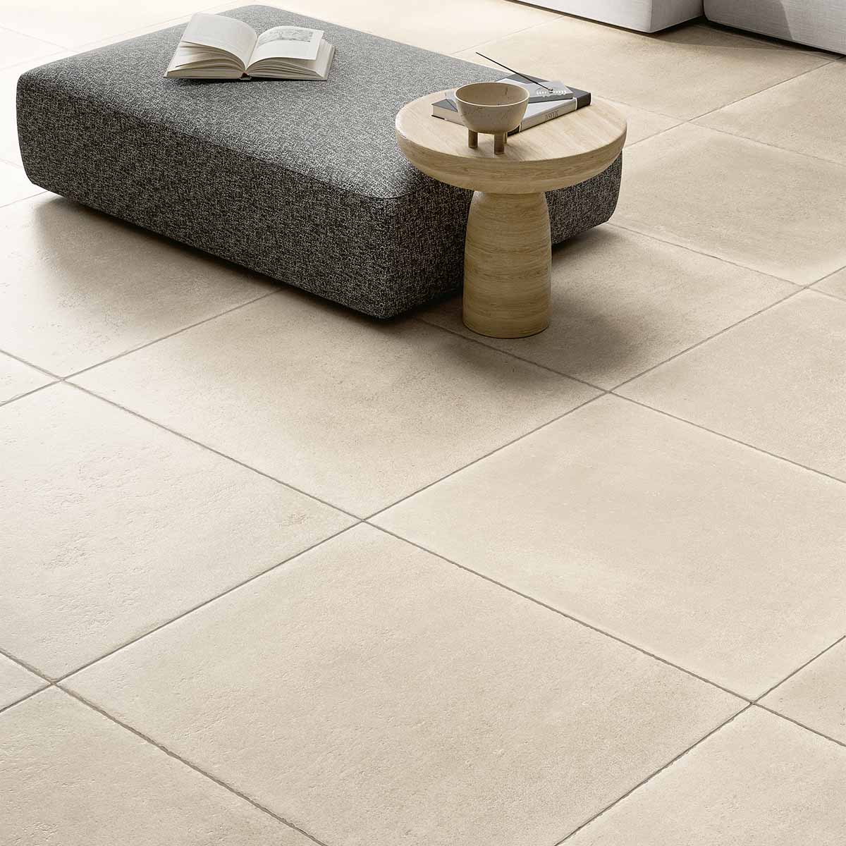 Devon Stone Ivory 60.4x90.6cm Stone Effect Porcelain Tile Matt Lifestyle