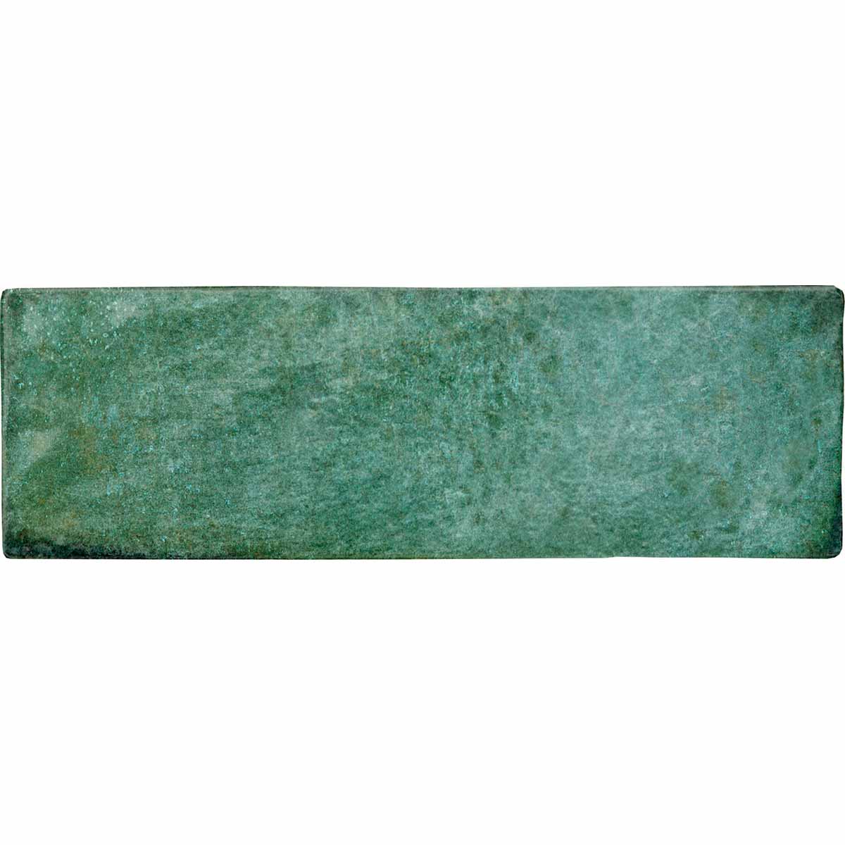 Dyroy Green Decor Wall Tile 6.5x20cm Gloss