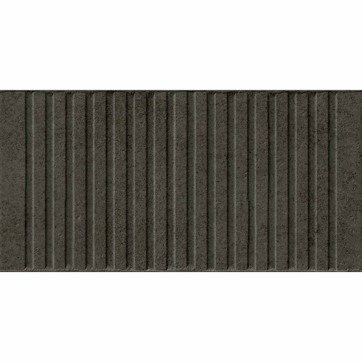 FS Loft Black Ceramic Decor Wall Tile 20x40cm