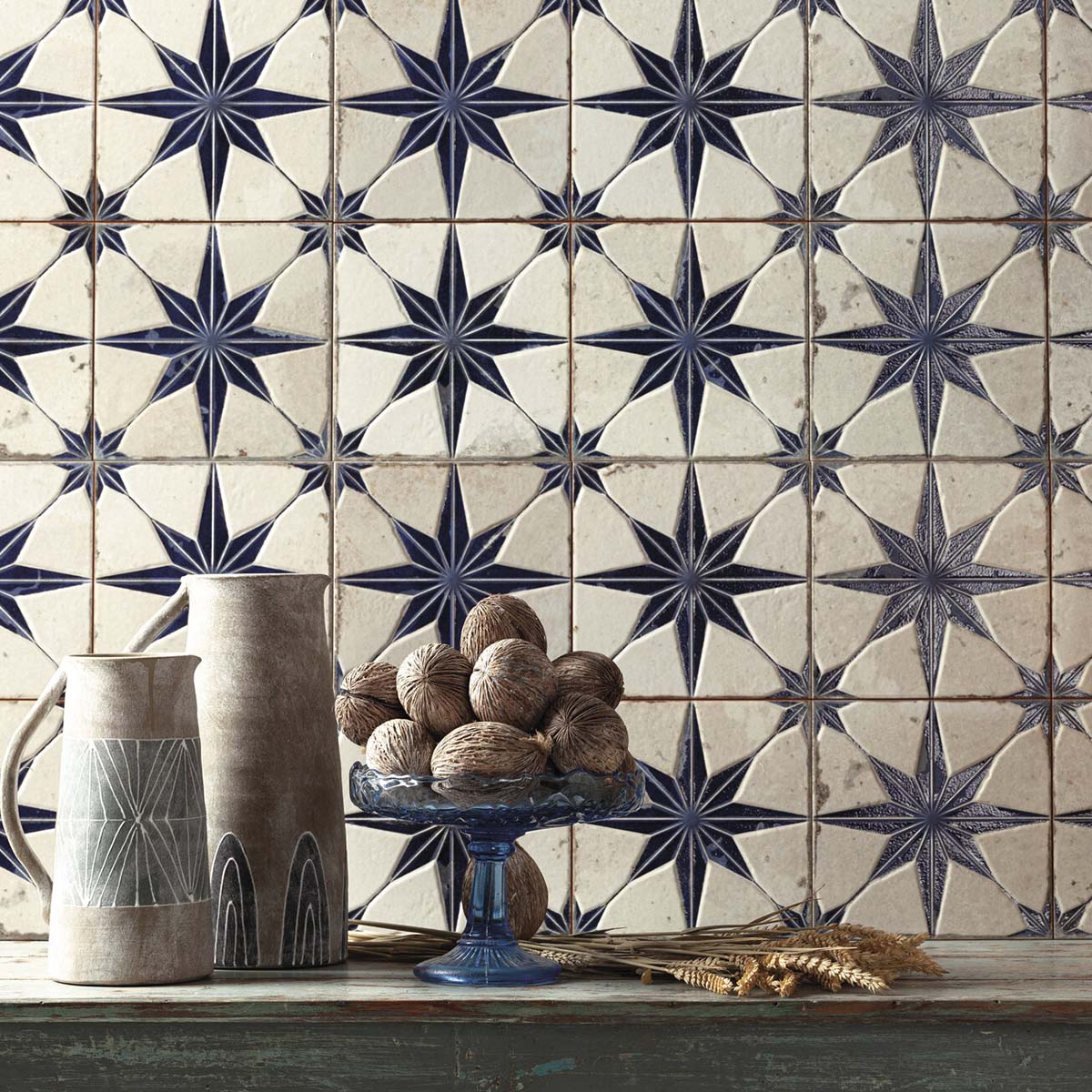 FS Star Blue 4D Pattern Tile 45x45cm Matte