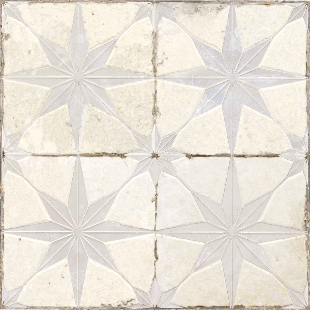 FS Star White 4D Pattern Tile 45x45cm Matte