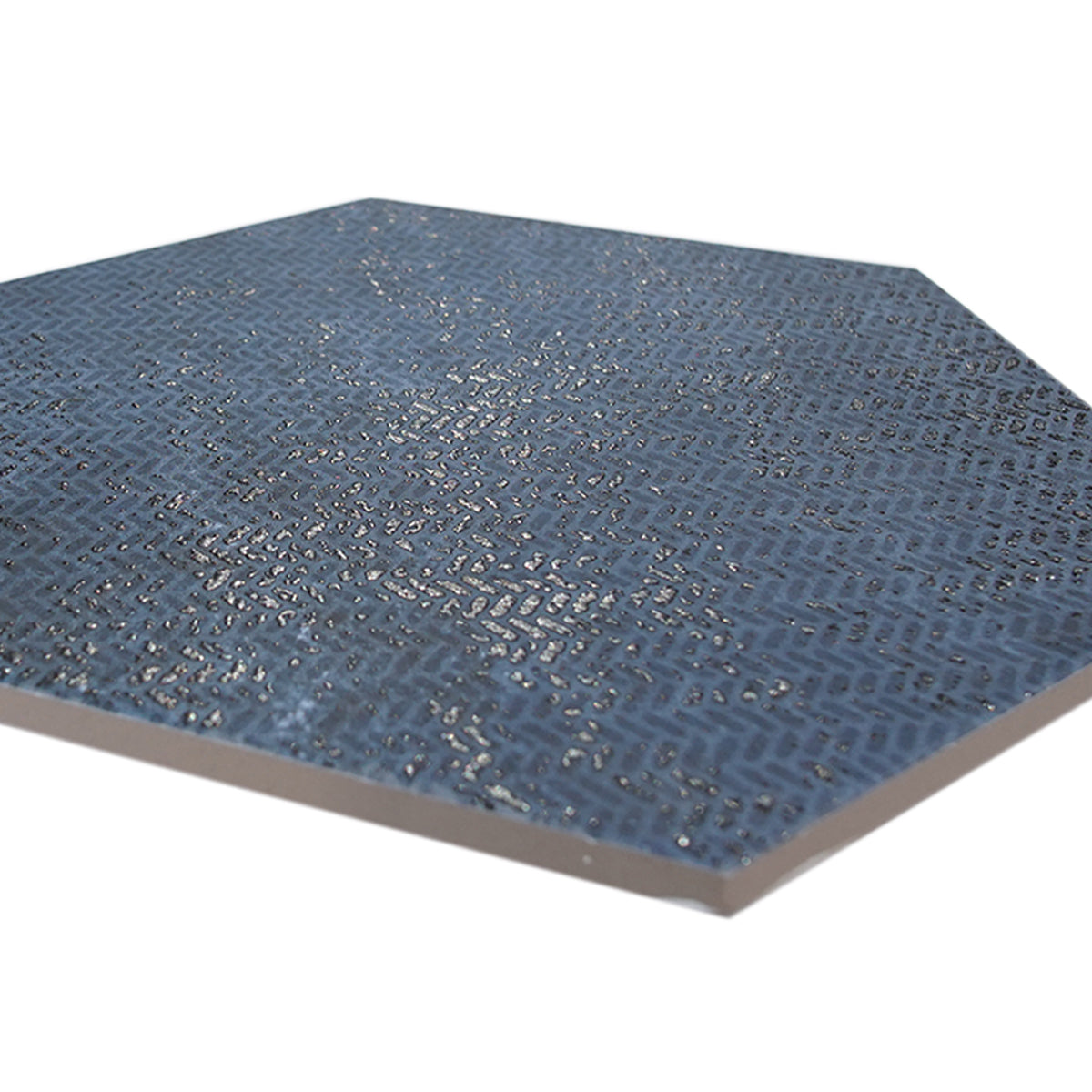 Fiori Azul Decor Hexagonal Porcelain Tile Matt 23x27cm