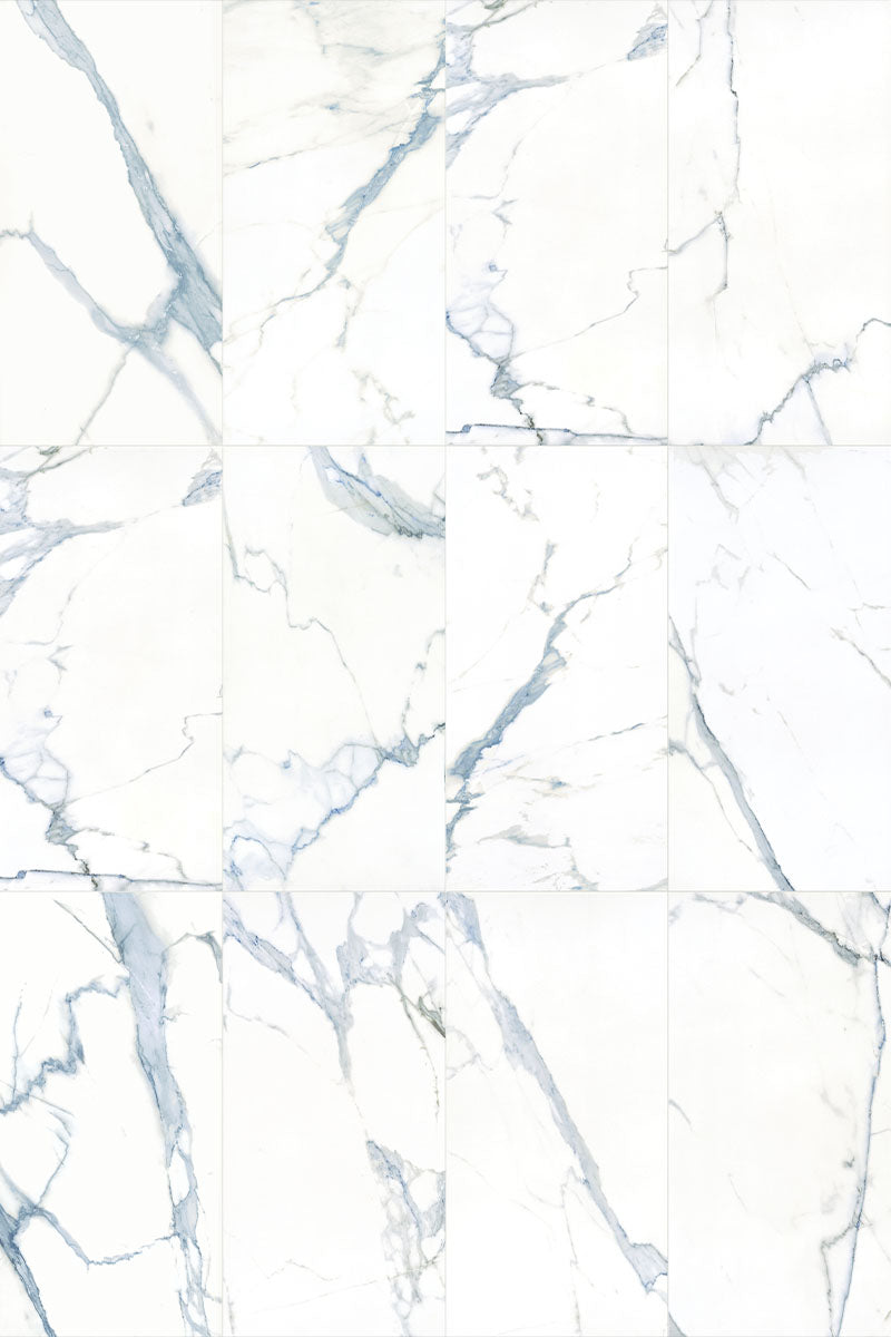 Florentina Marble Positano Blue 3D Honed Marble Effect Porcelain Tile 60x120cm