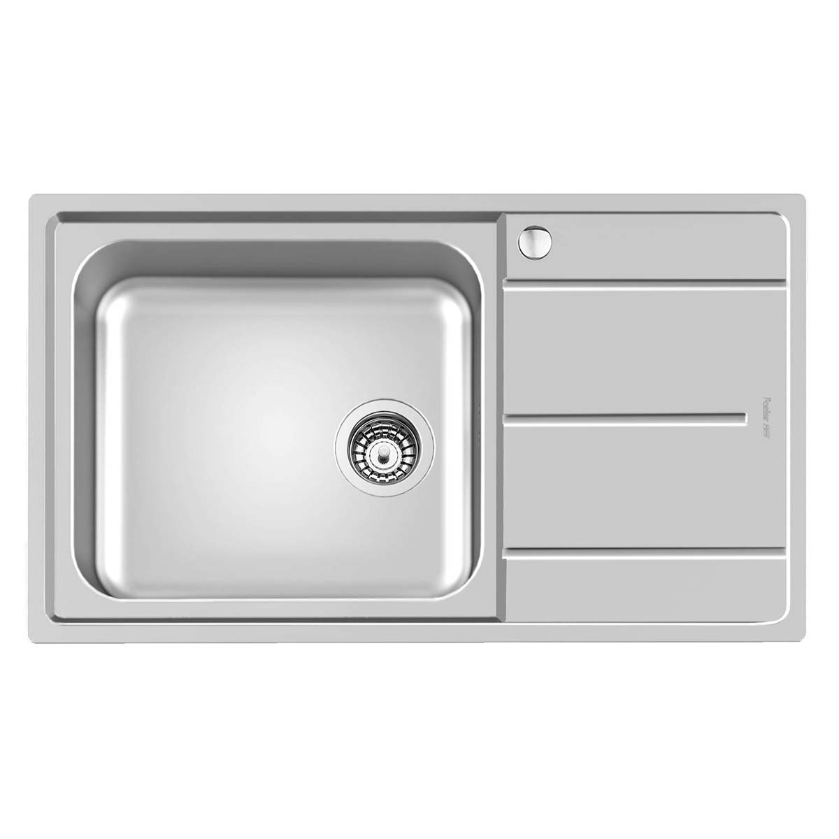 Foster Evo Kitchen Sink with Draining Board Left Handed 860x500mm Brushed Stainless Steel
