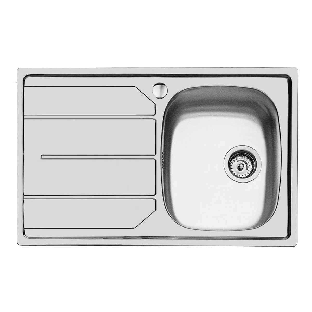 Foster S1000 Kitchen Sink with Draining Board Right Handed 790x500mm Brushed Stainless Steel