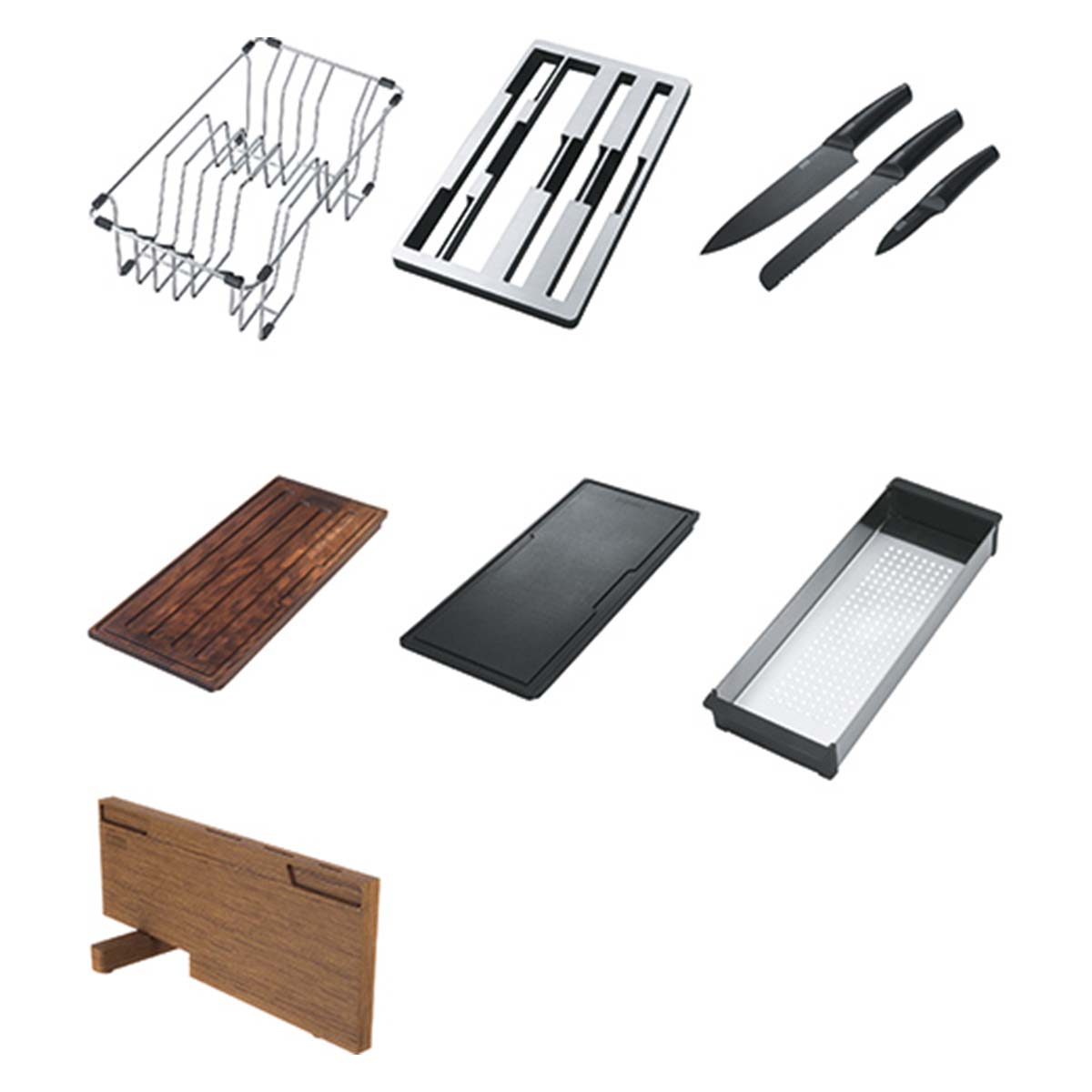 Franke Box Center double bowl top mounted kitchen sink drainboard matt stainless steel 790x510mm Accessories