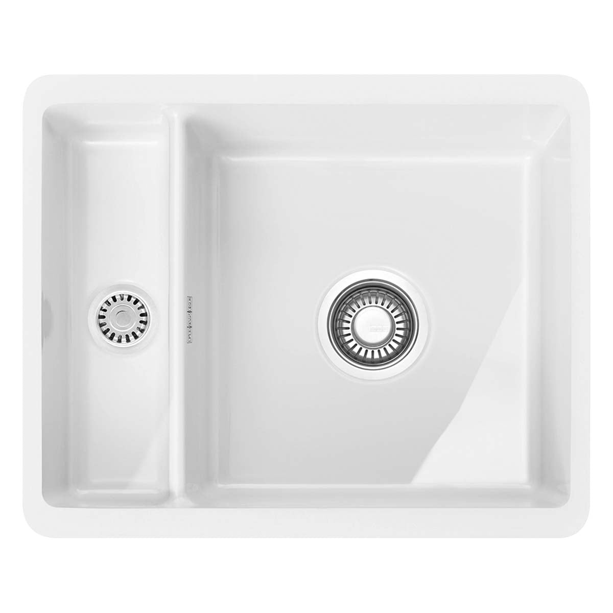 Franke Kubus KBK 110 60 1.5 Bowl Ceramic Undermount Kitchen Sink 545x505mm White Gloss