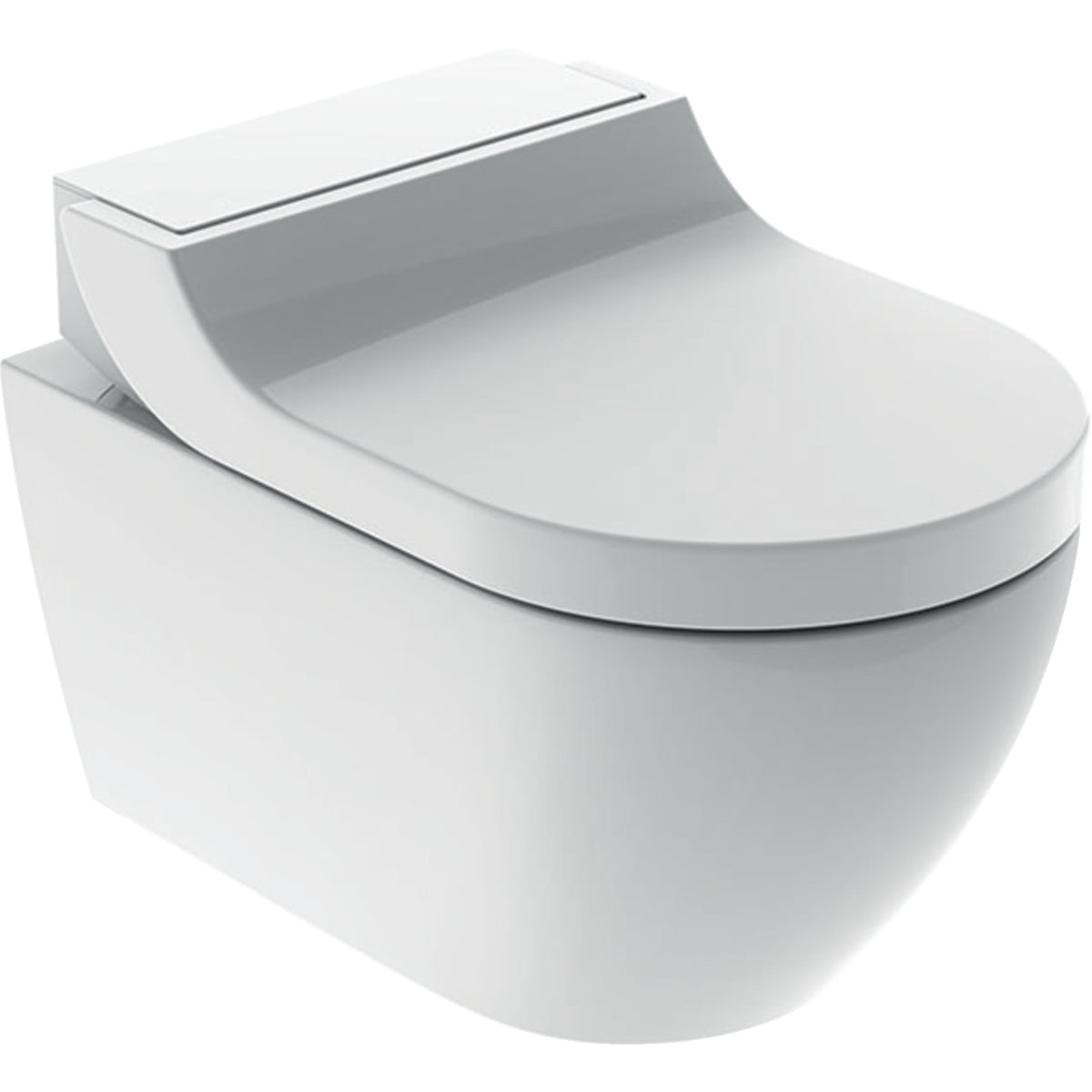 Geberit AquaClean Tuma Comfort Rimless Wall Mounted Shower WC Pan With Soft Close Toilet Seat