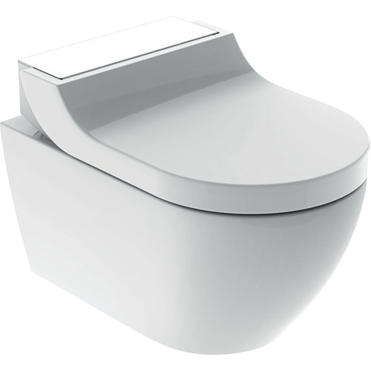 Geberit AquaClean Tuma Comfort Rimless Wall Mounted Shower WC Pan With Soft Close Toilet Seat