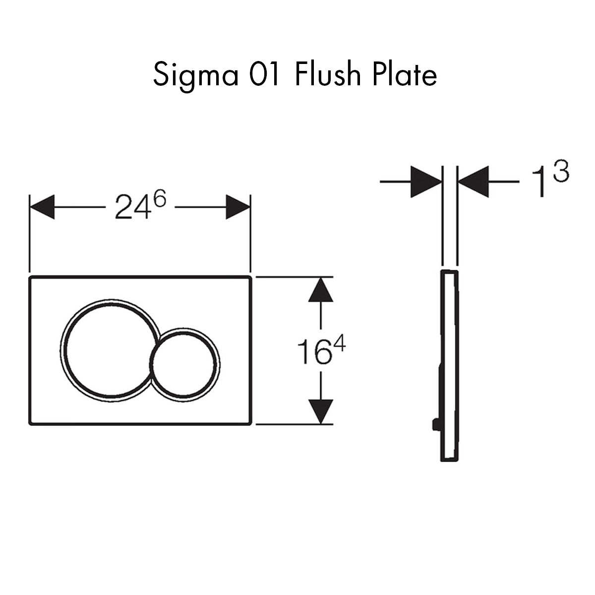 Geberit Sigma01 Dual Flush Plate Dimensions