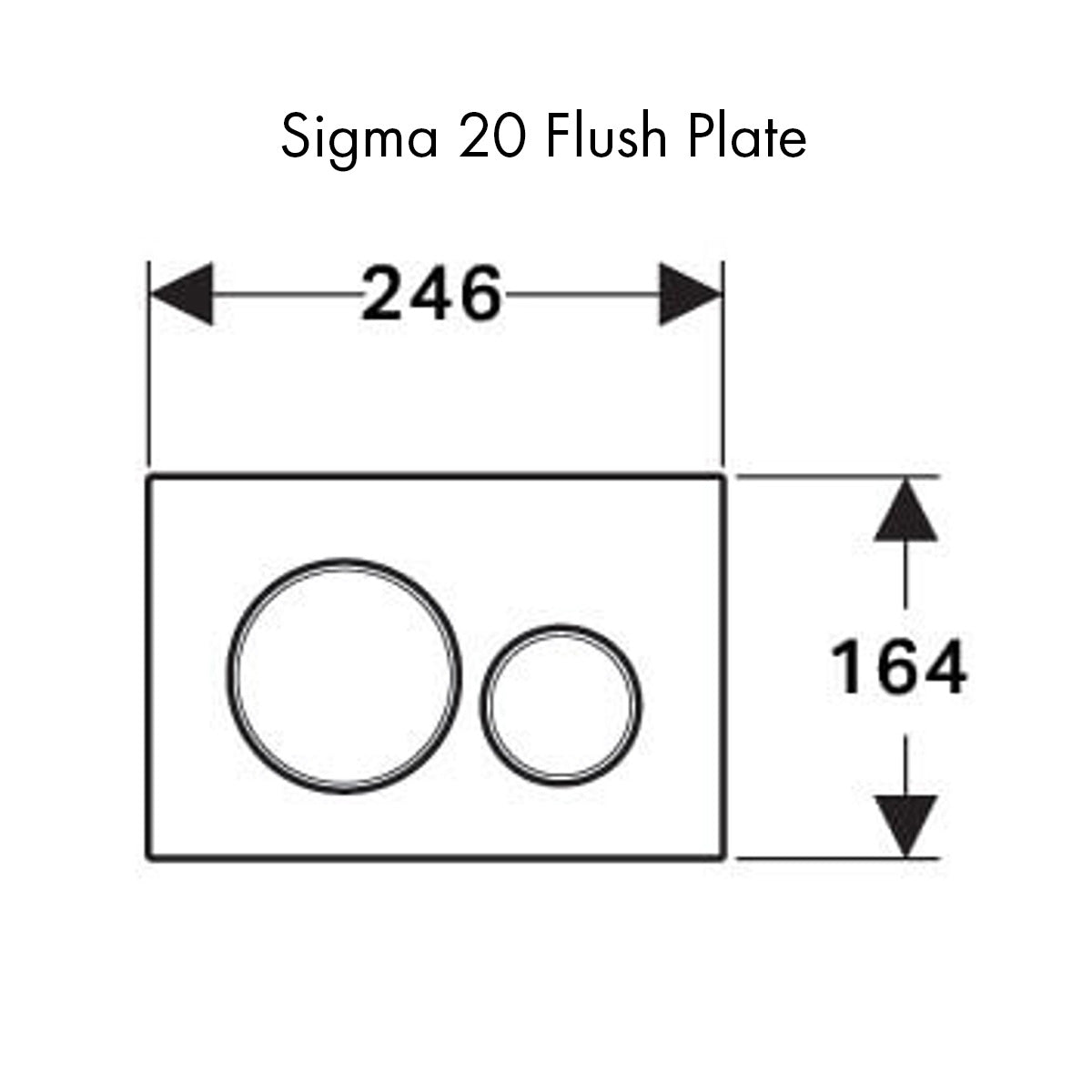 Geberit Sigma20 Dual Flush Plate Dimensions