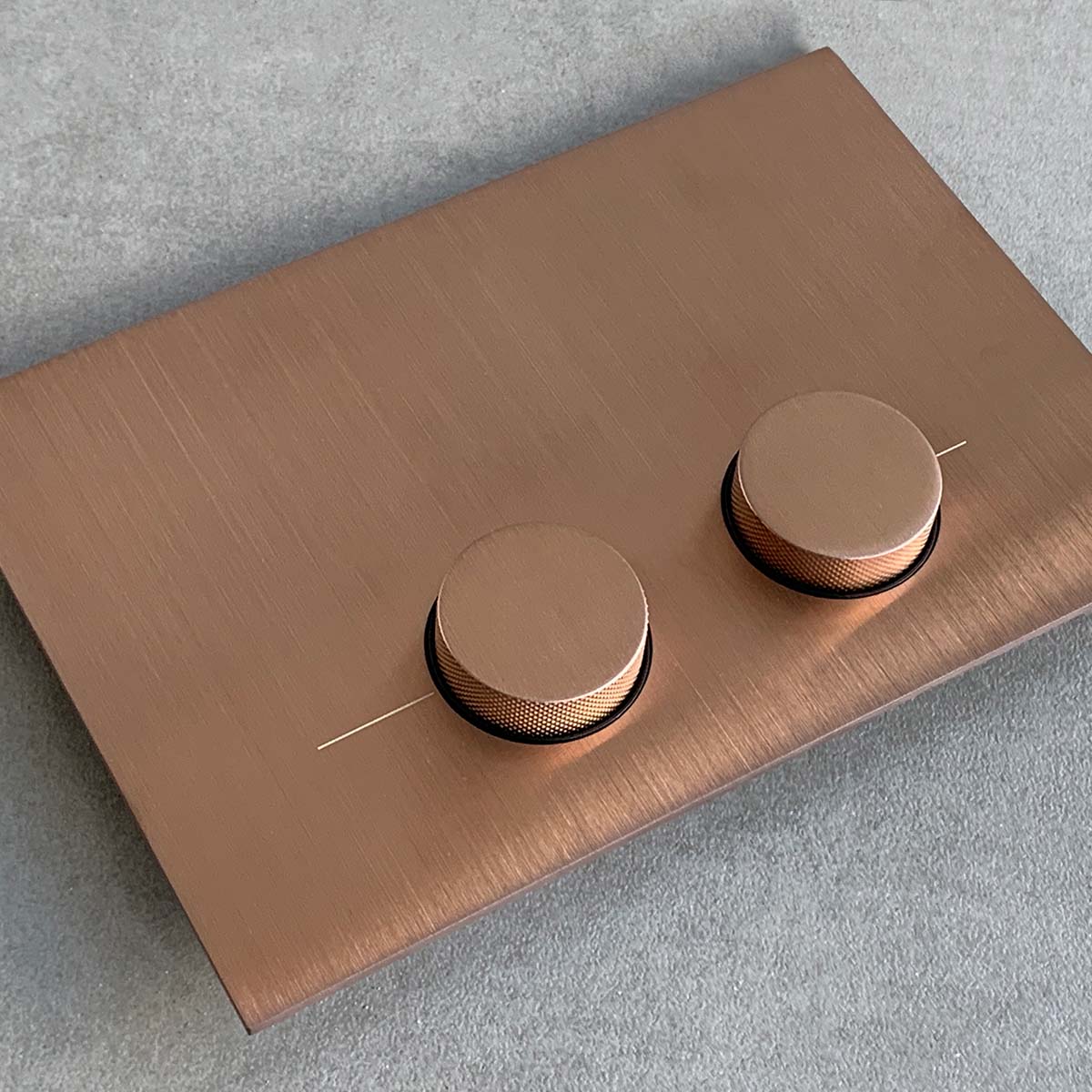 Gessi Anello flush cover plate geberit sigma 8 sigma 12 copper brushed