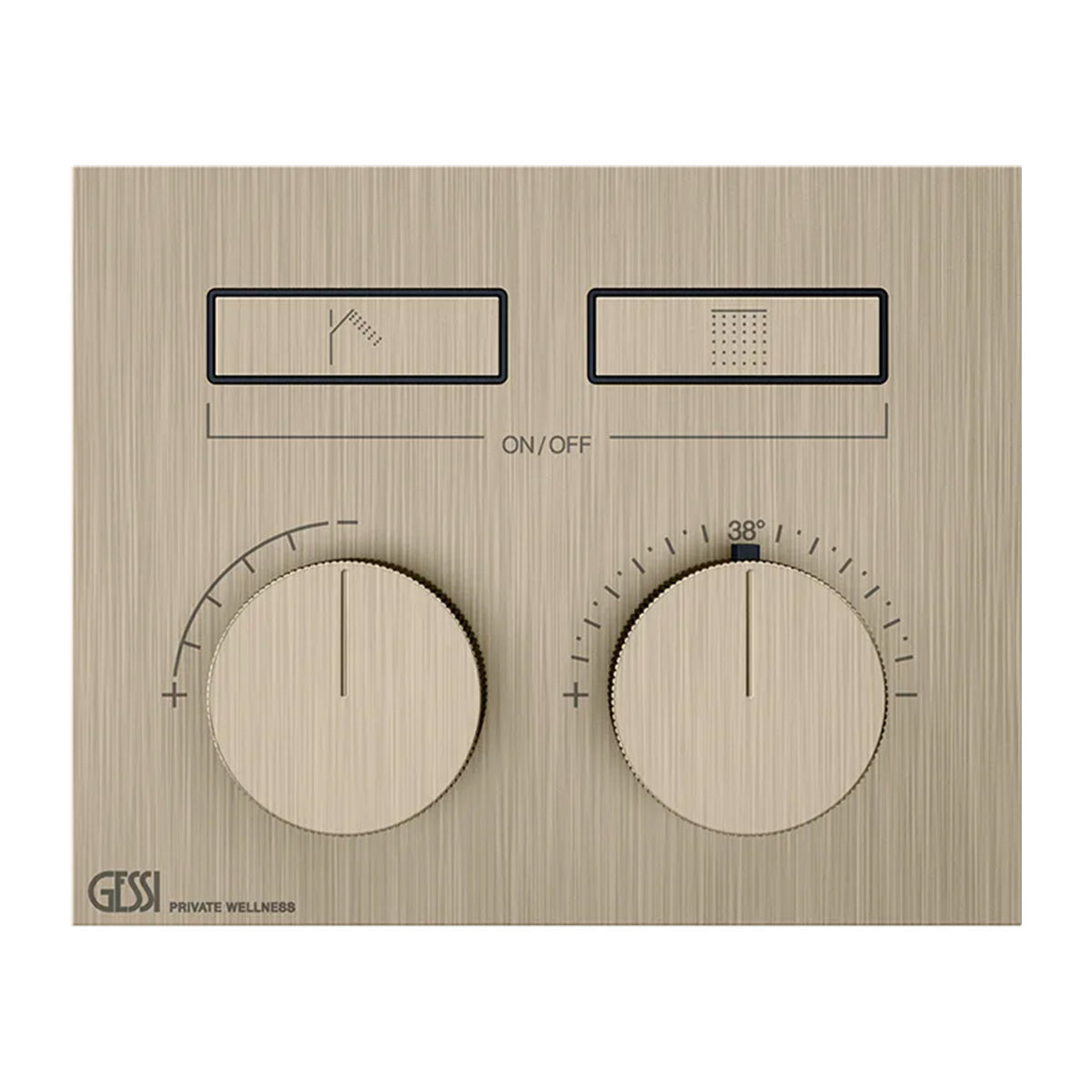 Gessi Hifi compact 2 way shower valve finox brushed