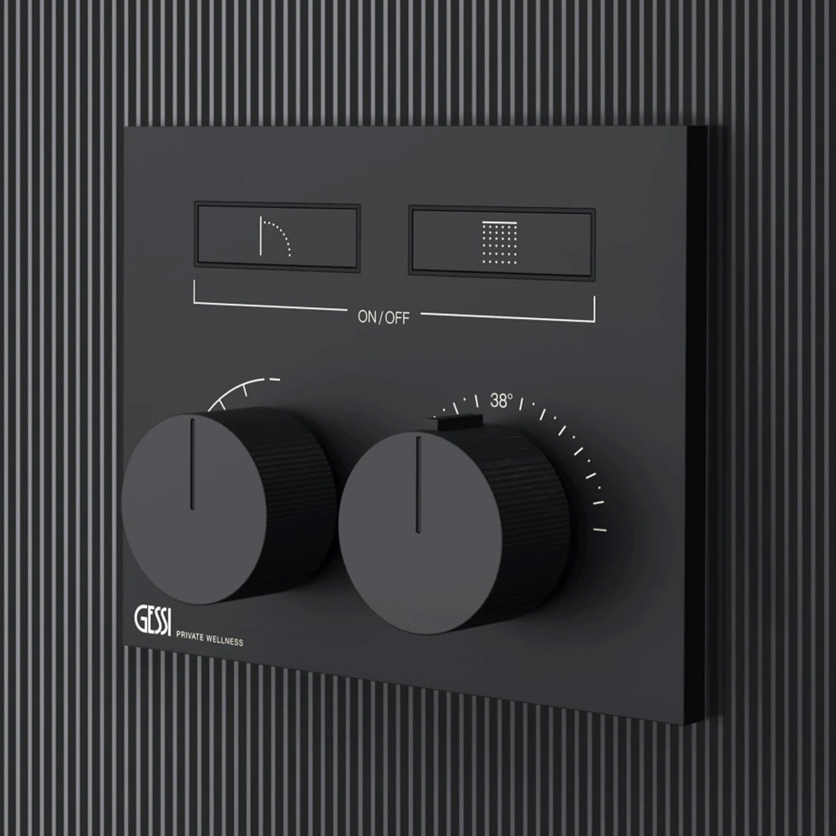 Gessi Hifi compact 2 way shower valve matt black