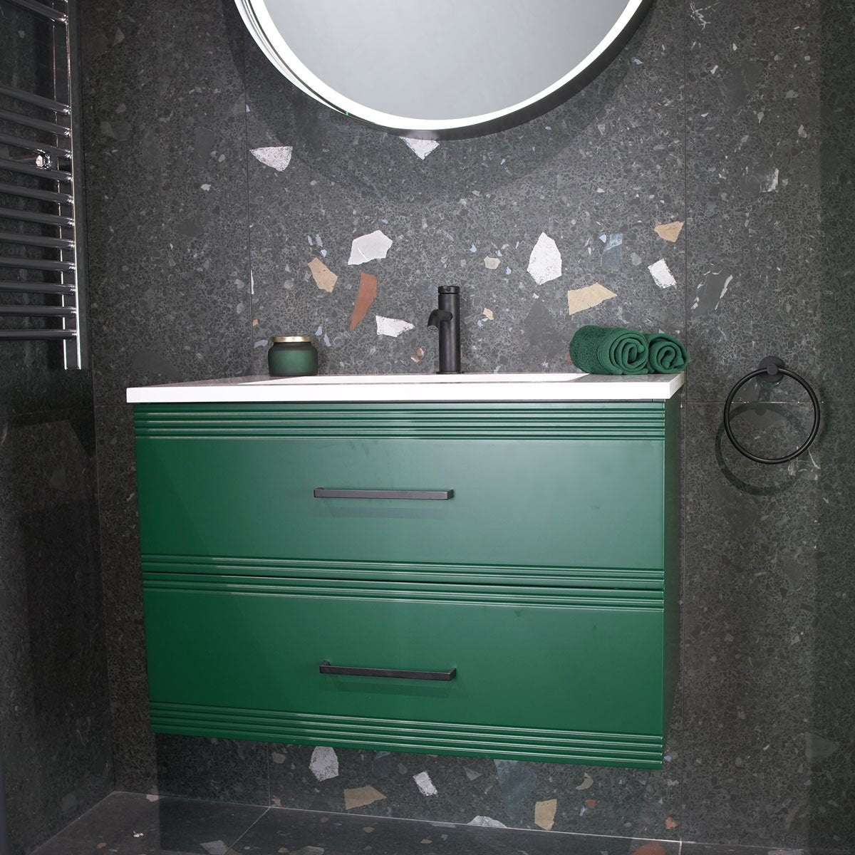 Granlusso Galleria Wall Hung 2-Drawer Vanity Unit With Washbasin Lifestyle