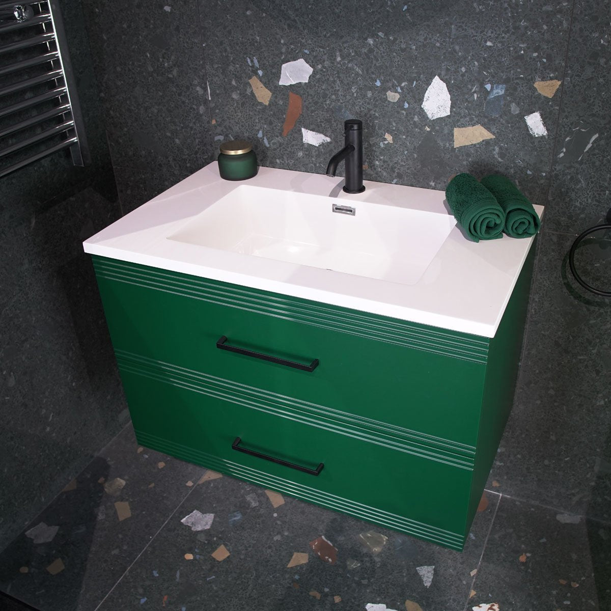 Granlusso Galleria Wall Hung 2-Drawer Vanity Unit With Washbasin Lifestyle