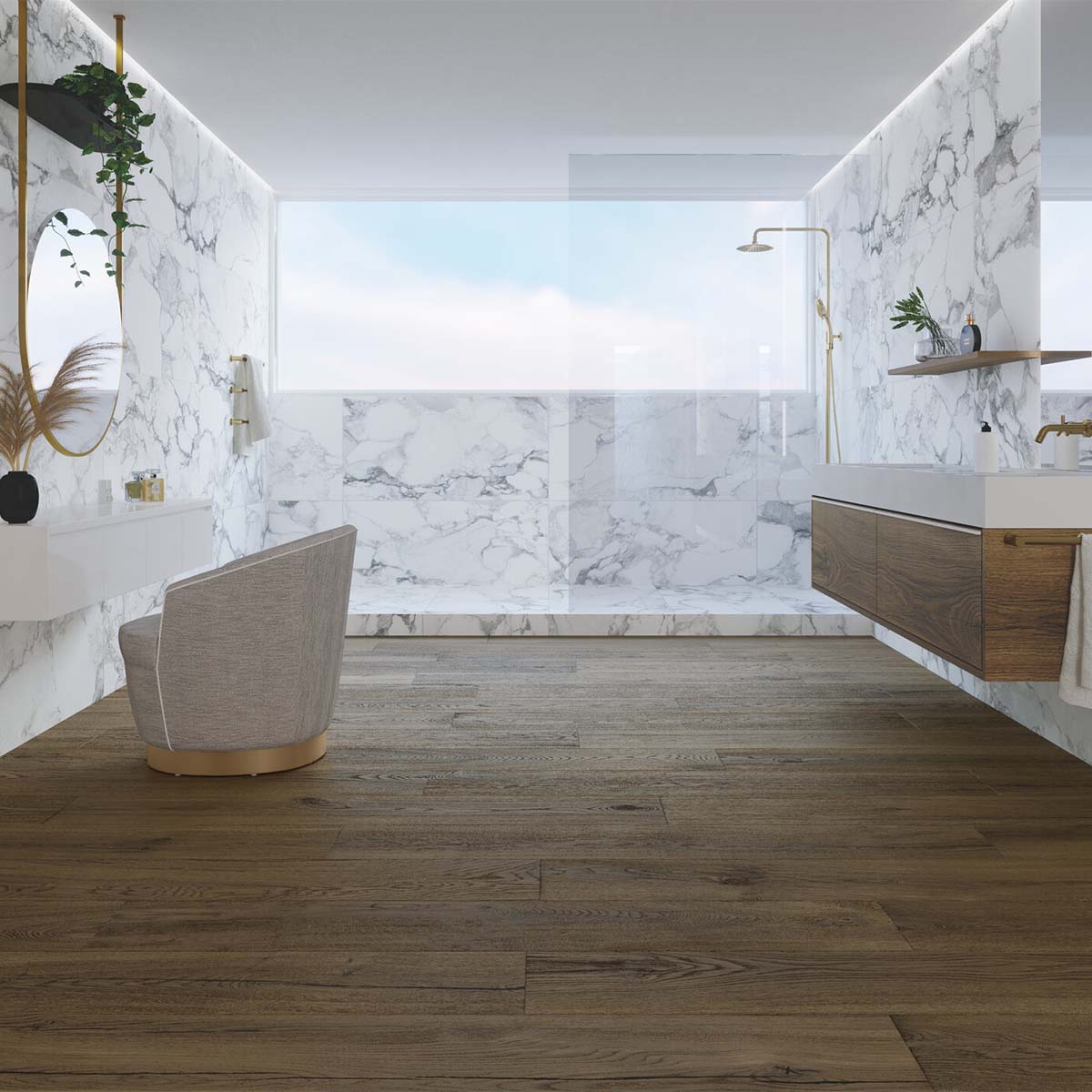 Wood effect bathroom deals tiles