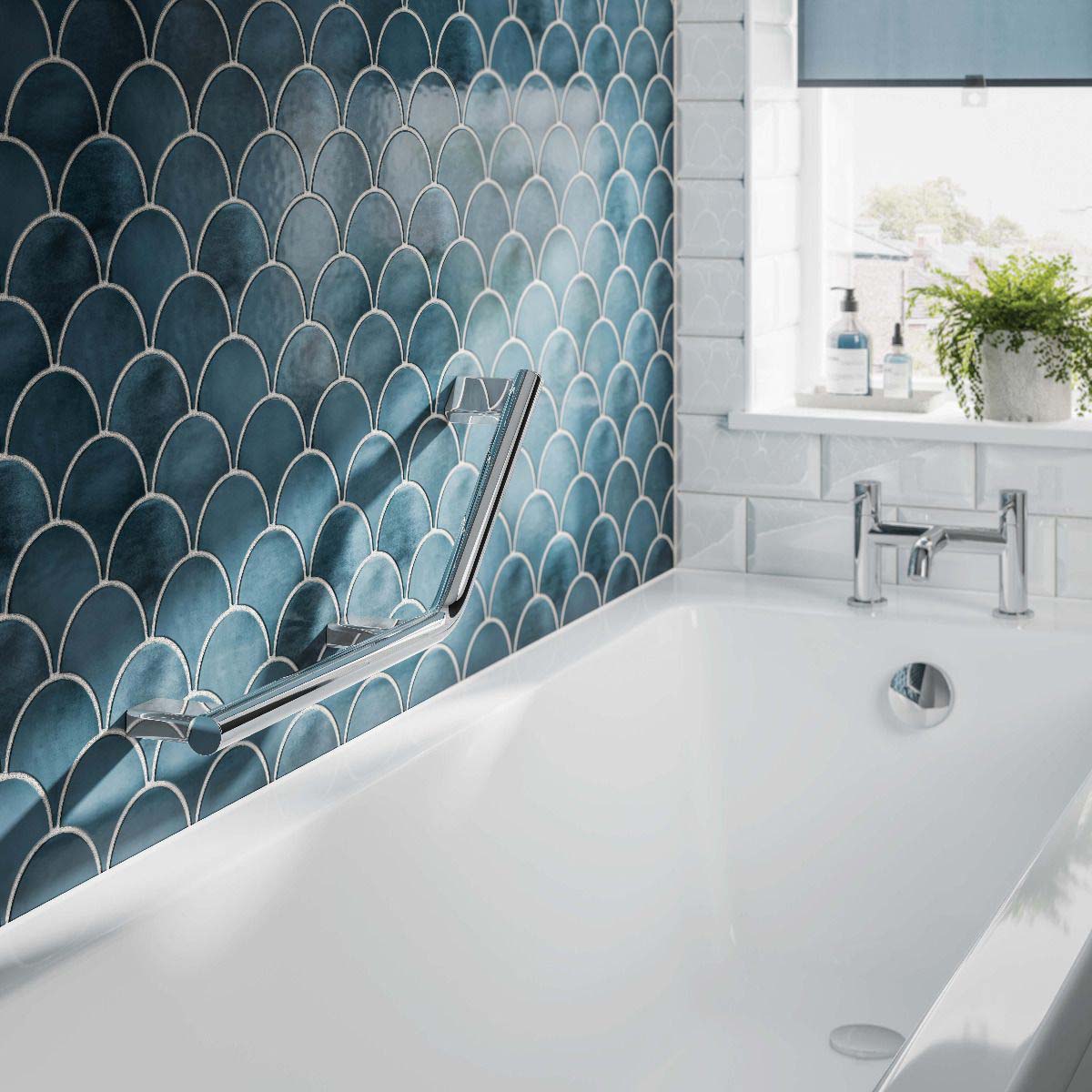 HIB angled grab rail right hand chrome lifestyle