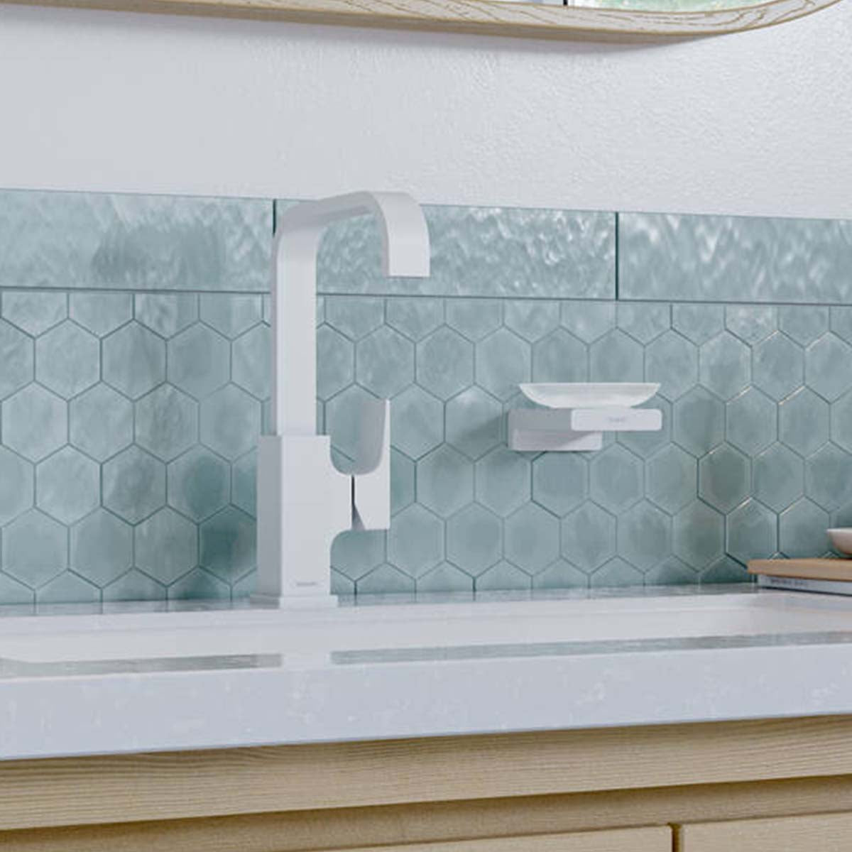 Hansgrohe Addstoris soap dish matt white lifestyle