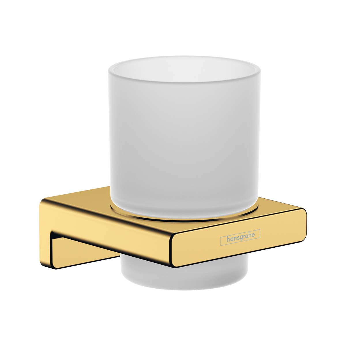 Hansgrohe Addstoris tumbler holder wall mounted polished gold optic