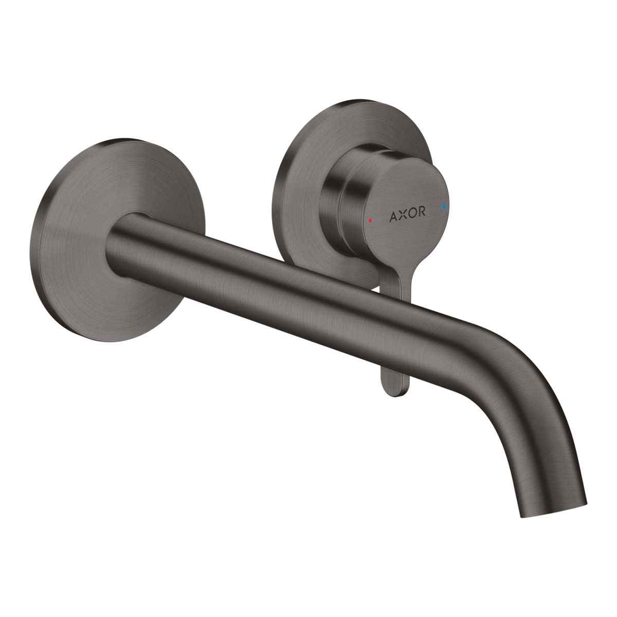 Hansgrohe Axor One Wall Mounted 2 Hole Basin Mixer Tap Brushed Black Chrome