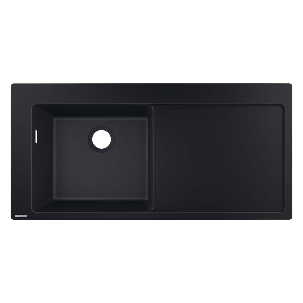 Hansgrohe S51 SilicaTec kitchen sink 450mm with drainer left handed graphite black