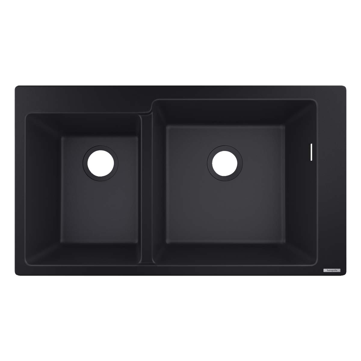 Hansgrohe S510 F760 1.5 Bowl Top Mounted Kitchen Sink SilicaTec graphite black 820x490mm