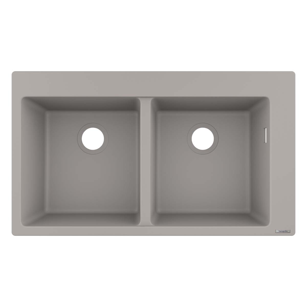 Hansgrohe S510 F770 Double Bowl Top Mount Kitchen Sink SilicaTec concrete grey