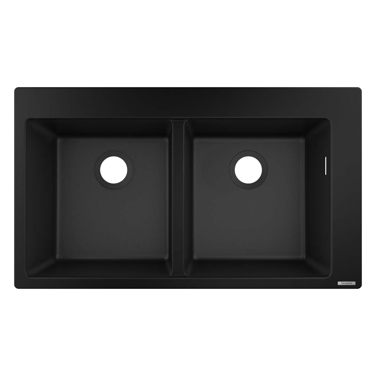 Hansgrohe S510 F770 Double Bowl Top Mounted Kitchen Sink SilicaTec graphite black