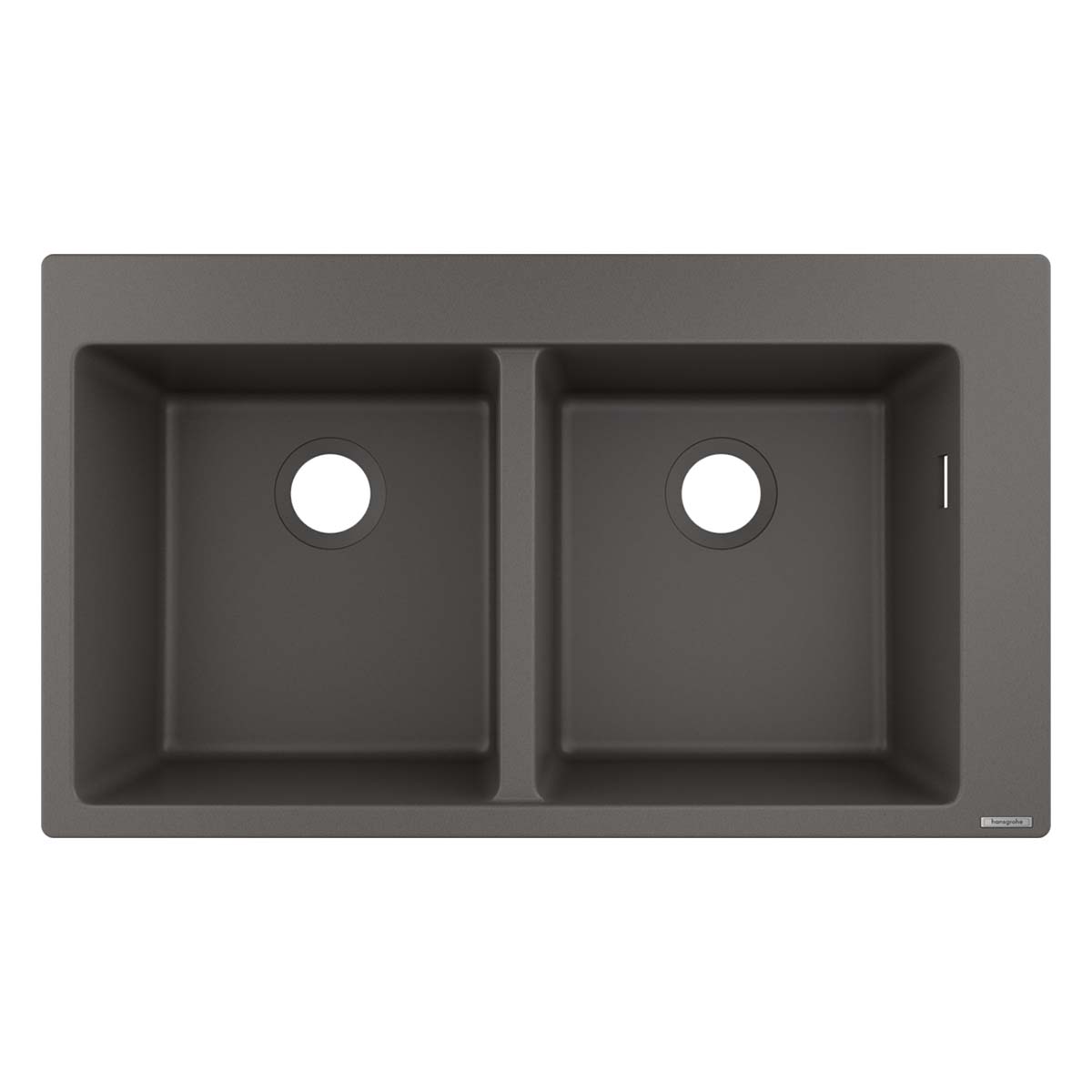 Hansgrohe S510 F770 Double Bowl Top Mounted Kitchen Sink SilicaTec stone grey