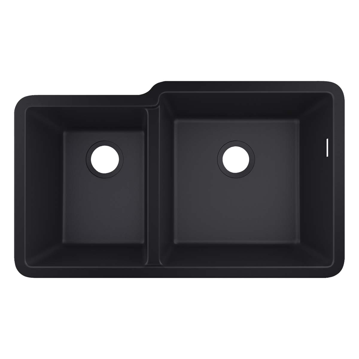 Hansgrohe S510 U760 1.5 Bowl Kitchen Sink SilicaTec graphite black 820x485mm