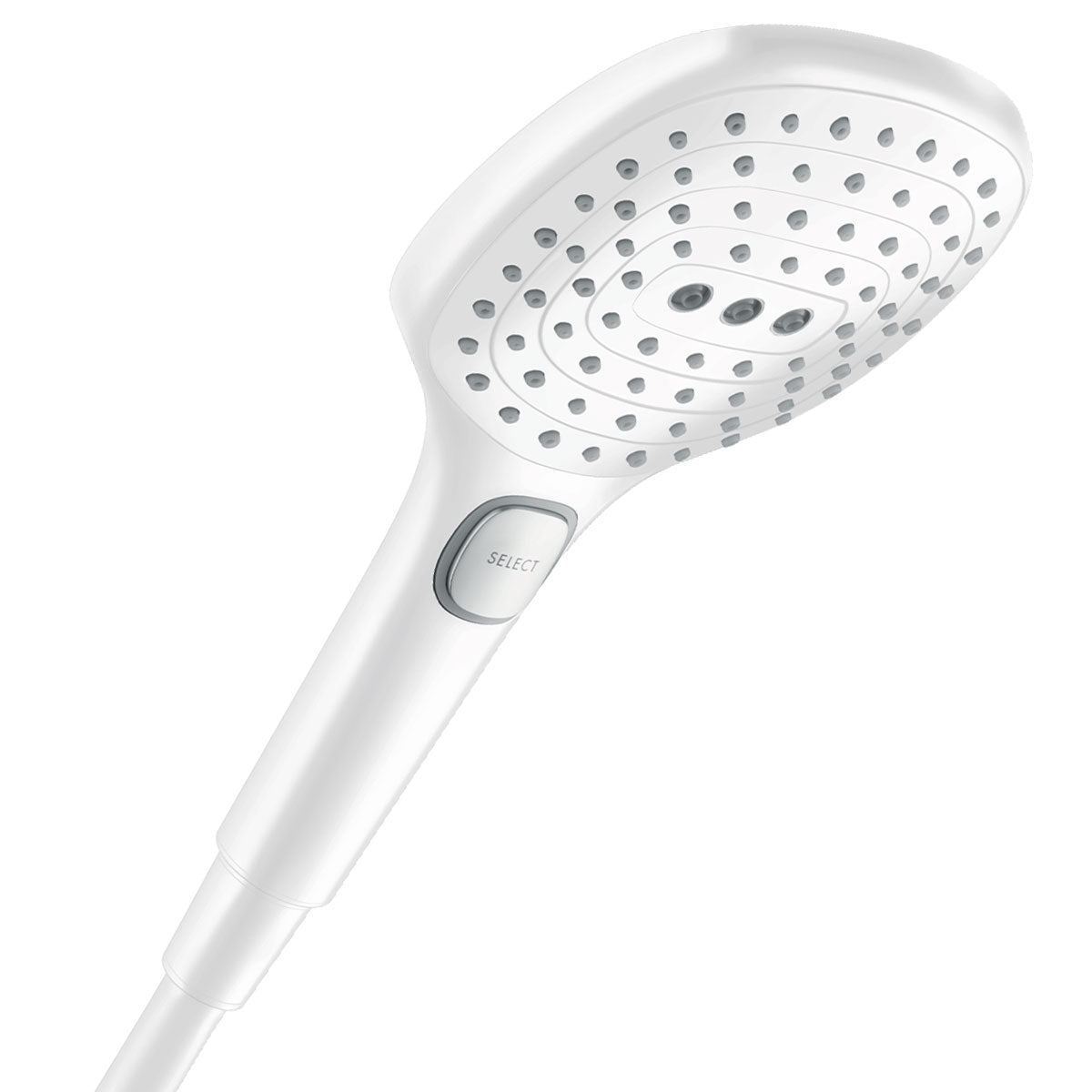 Hansgrohe Square 2 Outlet Thermostatic Valve With Raindance Overhead Shower Slide Rail Kit Matt White