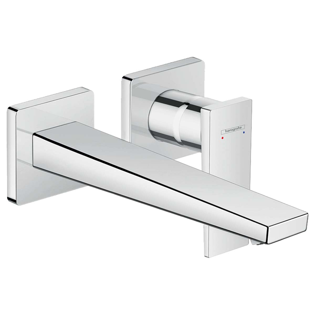Hansgrohe metropol wall mounted 2 hole single lever basin mixer chrome