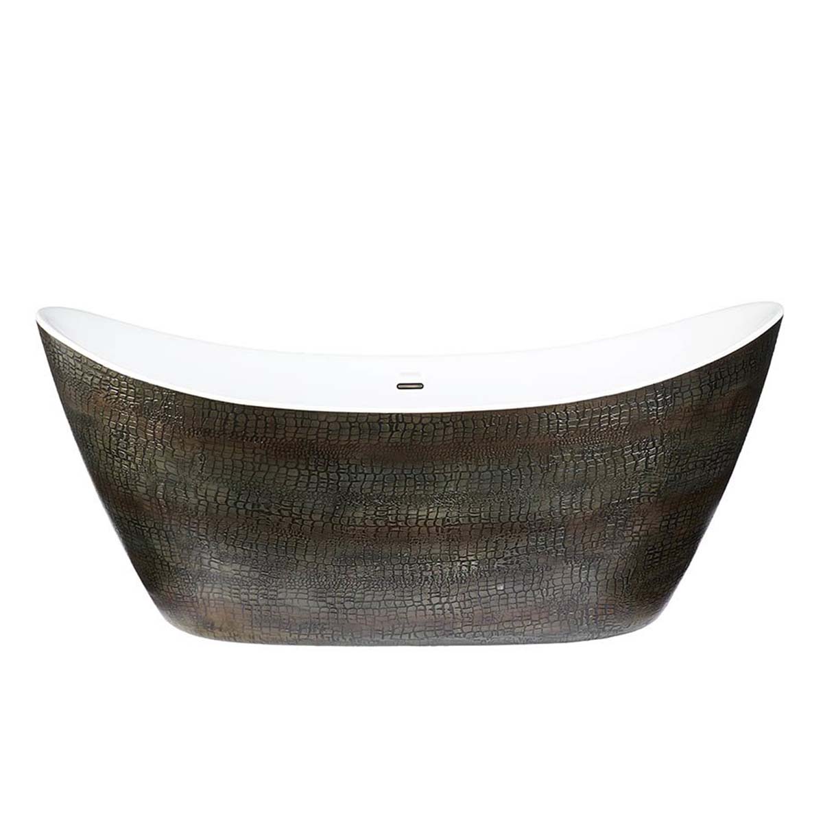 Heritage Alderley Freestanding Acrylic Slipper Bath 1730x730mm Mock Croc Skin Effect
