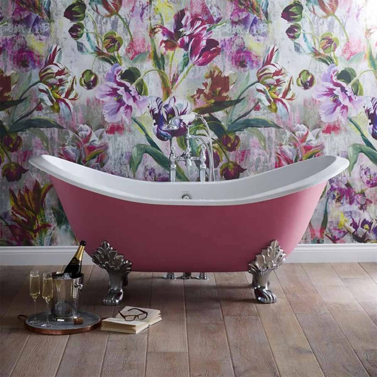 Heritage Devon Double Ended Cast Iron Freestanding Slipper Bath 1800x770mm Lifestyle